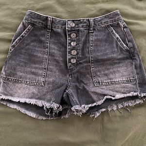 We The Free black denim shorts